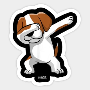 Dabbing Beagle Sticker